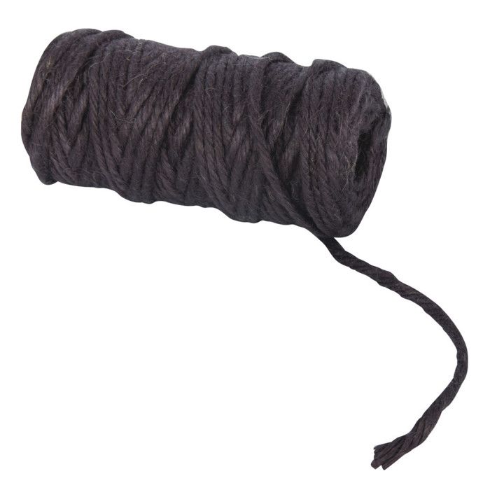 Fil de jute, 6 plis, 6mm bobine 35m, brun foncé