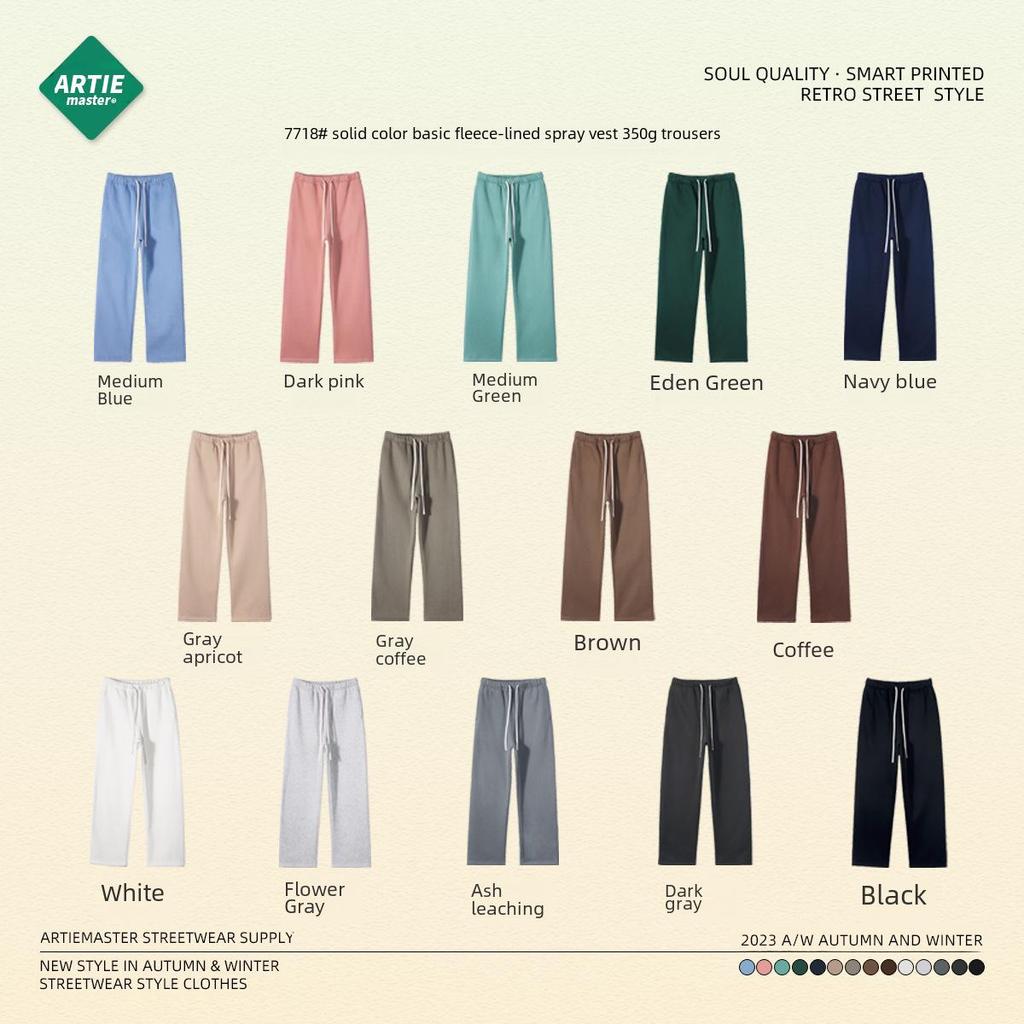 ARTIE Men's 2024 Autumn/Winter Plus Velvet Thickened 350g American Fashion Zipper Sweater & Pants Set