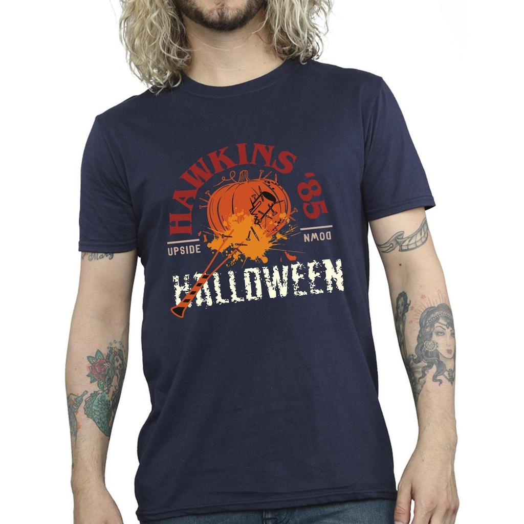 Netflix Mens Stranger Things Hawkins Halloween T-Shirt