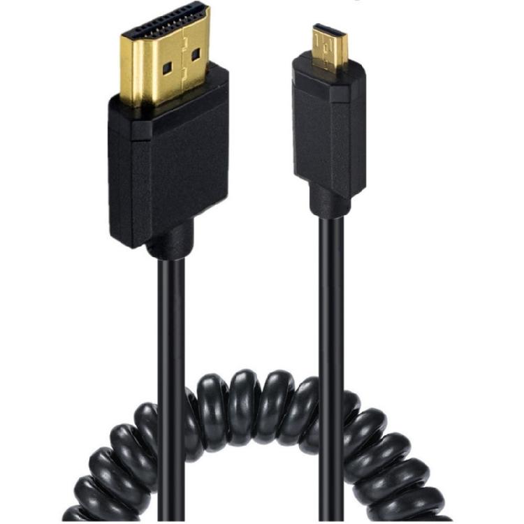 10.2Gbps Micros HDMIs to HDMIs Male Cable with Gold Plate Connectors for Superior Signal Performances and Durability