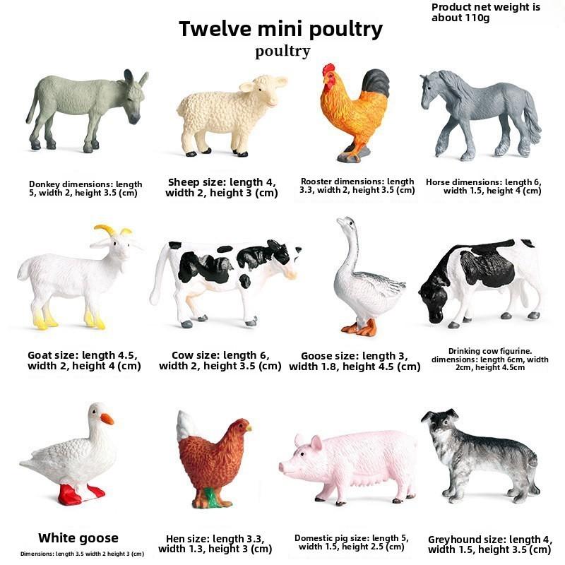 Miniature Wild Animal Figurines Collection With Static Plastic Figures For Home Display And Gift