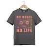 Кассета No Music No Life Футболка – Ретро футболка с графикой микстейпа 80-х для любителей музыки