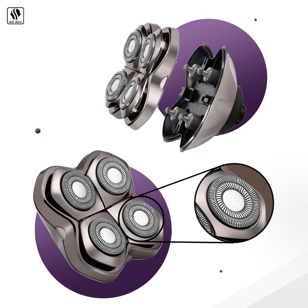 Бритва Skull Shaver Бритва Skull Shaver Baron Baron PRO 4 сменные головки лезвия лезвие Pittbull электрическая бритва для чувствительной чувствительной грубой кожи [Авторизованный