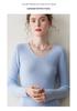 Women's Slimming V-neck Cashmere Knit Dress - Long Wool Dress for Autumn/Winter