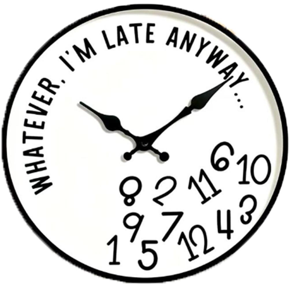 Analog Display Round Wall Clock Non-Ticking Design Non-Ticking Wall Clock Kitchen Clock