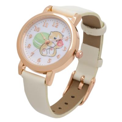 Часы Mofusand Analog Leather Strap Pastel Color Komaru Macaron Watch G White [Fieldwork] Женские MSD005-1