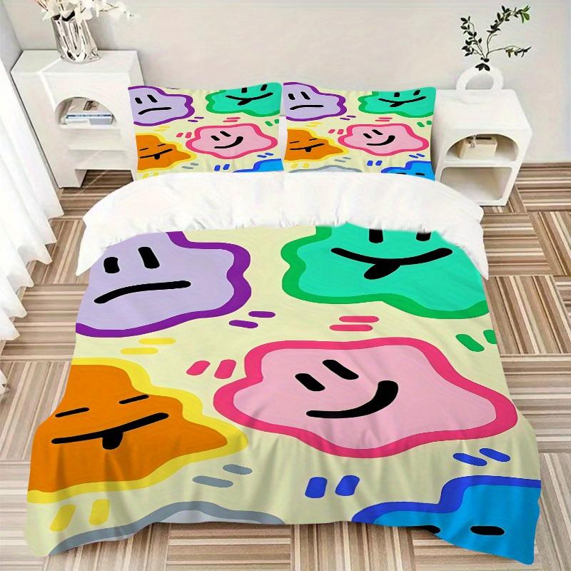3pcs Abstract Art Bedding Set, Breathable and Soft, Suitable for Bedroom Decor (1*Duvet Cover + 1/2*Pillowcases, No Core) yy250821147