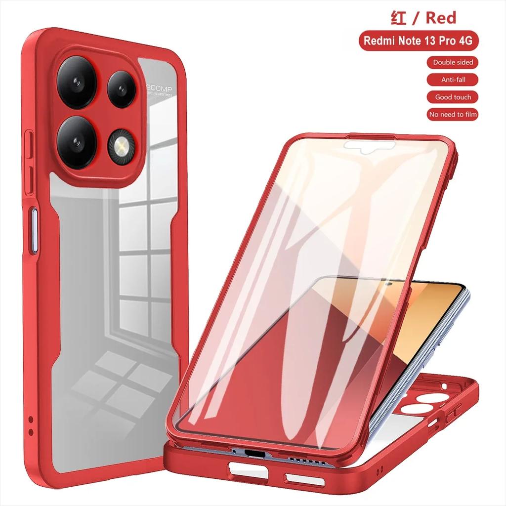360 Full Shockproof Clear Case For Xiaomi Redmi Note 13 12 Pro 4G 5G Note 13 Pro Plus 5G Redmi A3 Screen Full Protection Cover