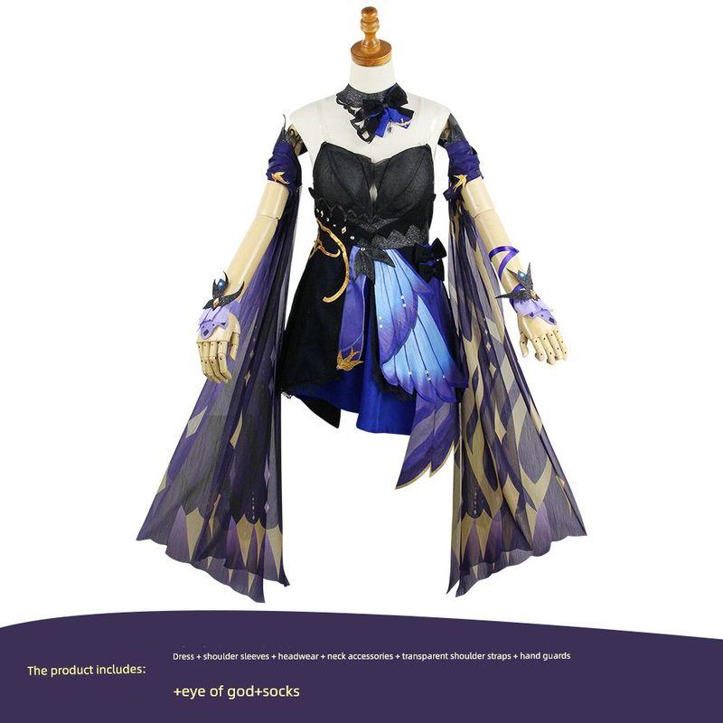 Genshin Impact Keqing's Ethereal Dance Cosplay Costume, Keqing's Ethereal Dance New Skin Same Style Cosplay Outfit Performance Costume