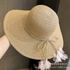 Fashion Casual Beach Straw Hat Summer Shade Foldable Sunscreen Outdoor Flower Bow Sun Hat
