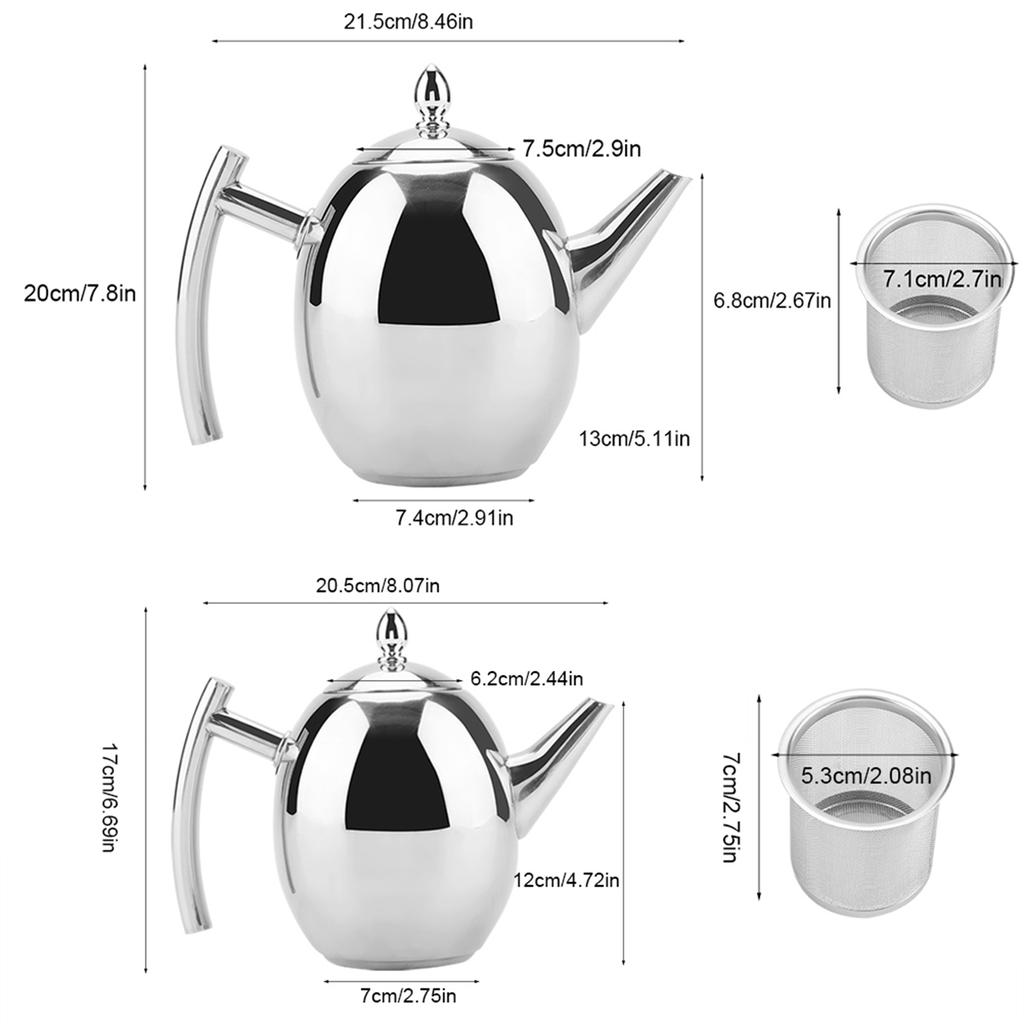 Чайник из нержавеющей стали Чайник из нержавеющей стали Чайник для кофе Чайник для воды Контейнер со съемным сетчатым фильтром Чайник для кофе