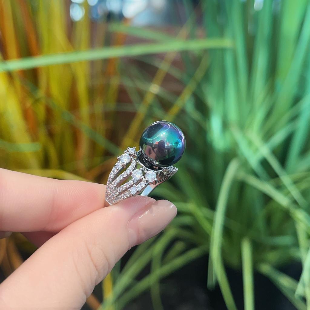 Французская элегантность темперамент жемчужное кольцо женское открывающееся придворное знаменитость указательный палец кольцо ювелирные изделия темперамент