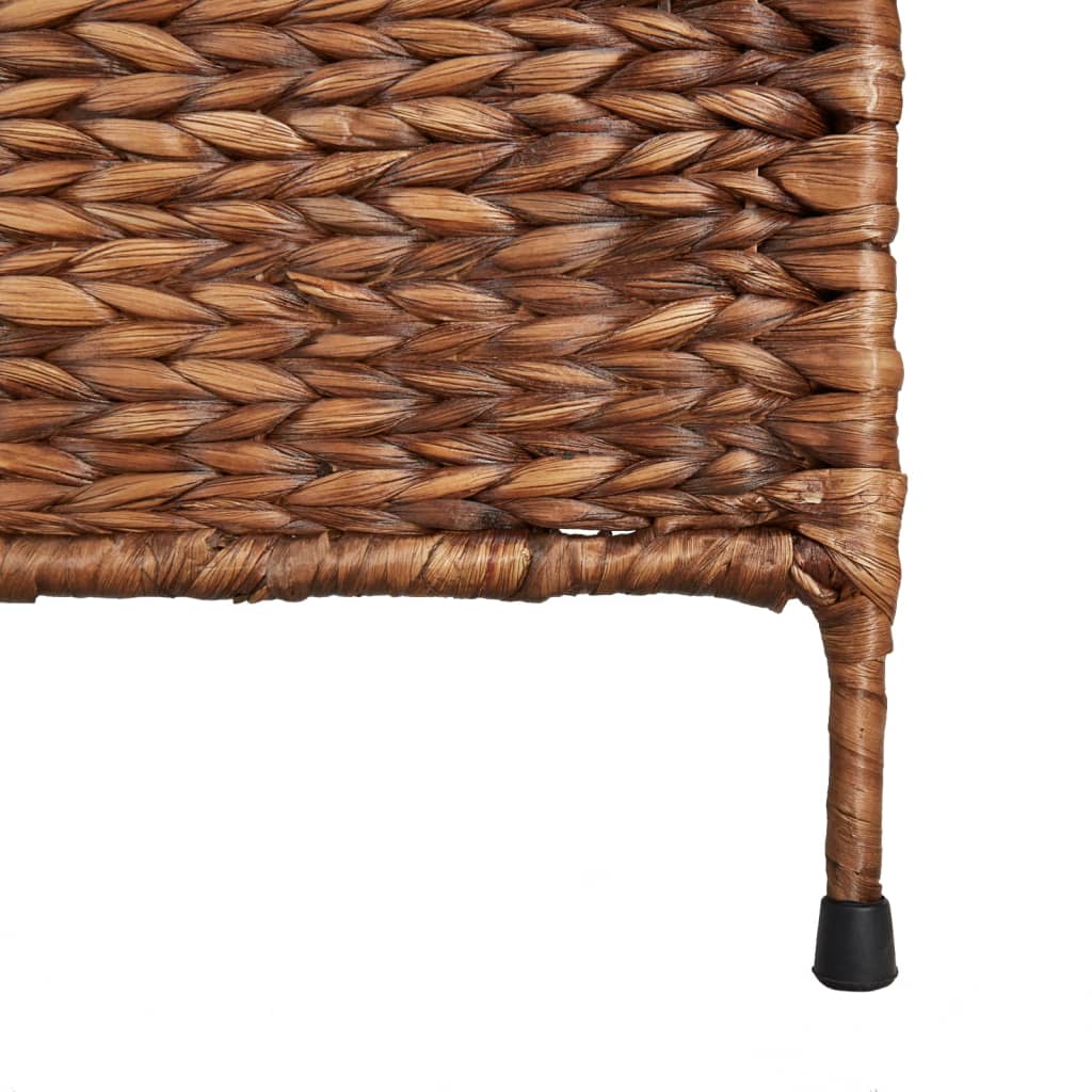 3 Panel Brown Room Divider 122 x 180 cm Wicker (Water Hyacinth)