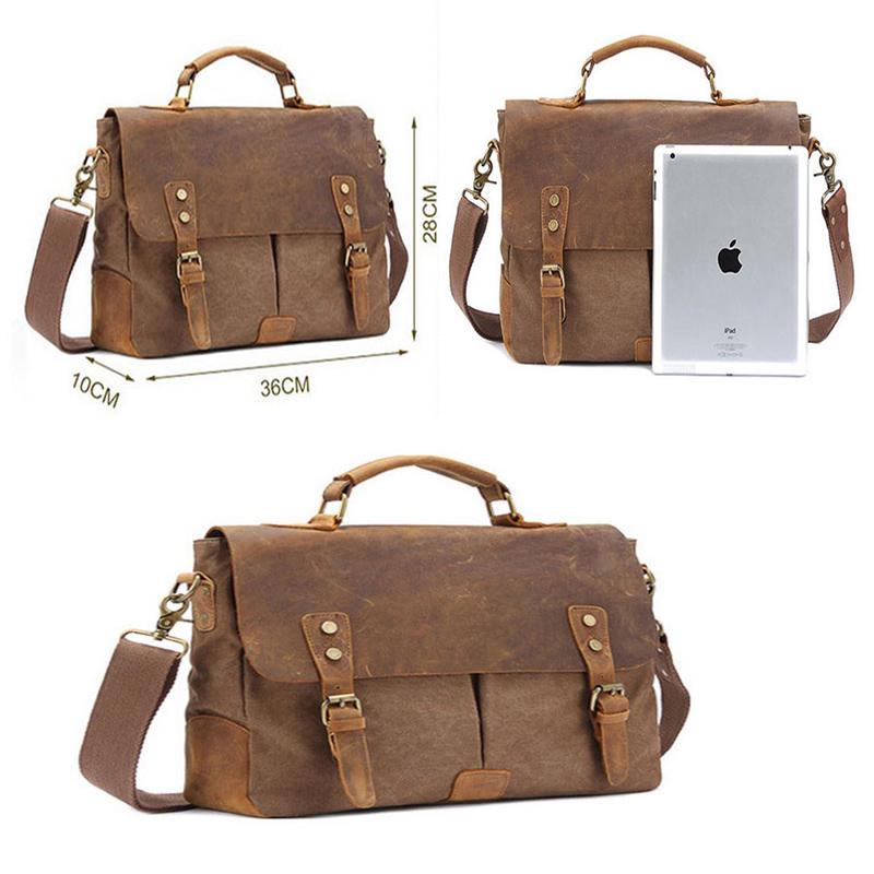 Мужской холщовый портфель