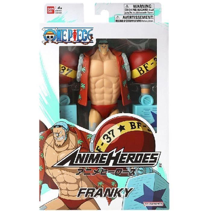 Figurine anime heroes - bandai - one piece - franky - 17 cm