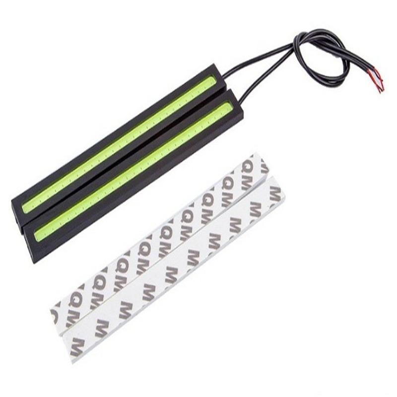 1 пара водонепроницаемых 12 В DRL COB световых полосок белого цвета для караванов, лодок, автомобилей, грузовиков