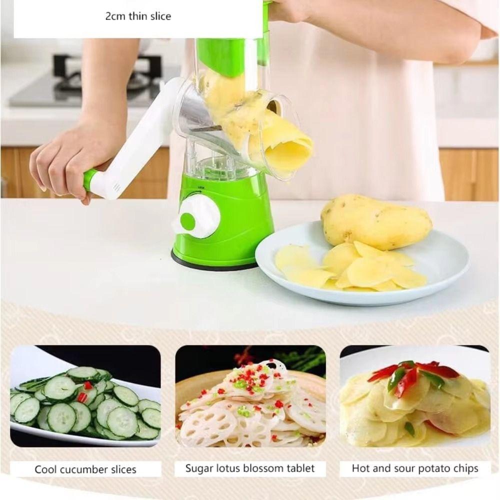 Rotary Cheese Grater Manual Food Shredder Nut Grinder Manual Rotary Vegetable Slicer Household