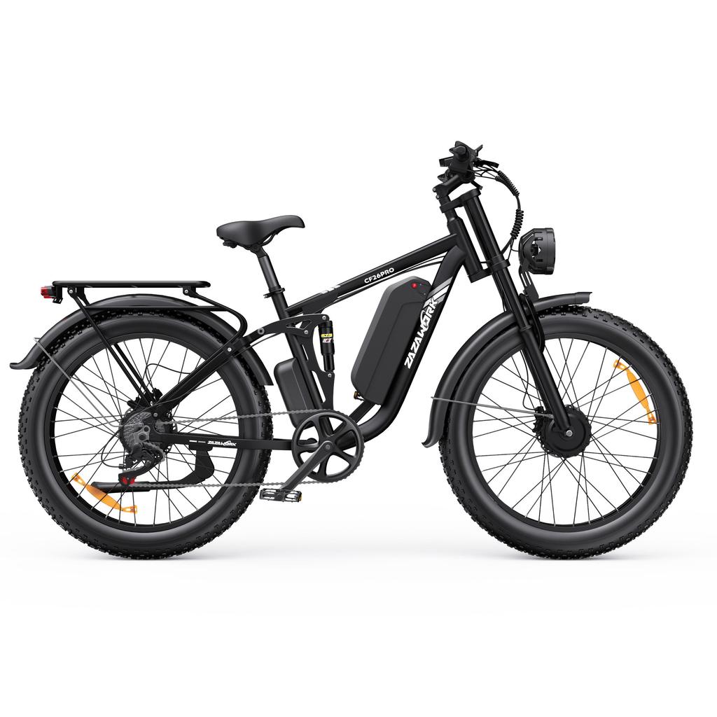 ZAZAWORK CF26 PRO Full Suspension Electric Bike, 48V 23Ah Battery,  Turn Signals