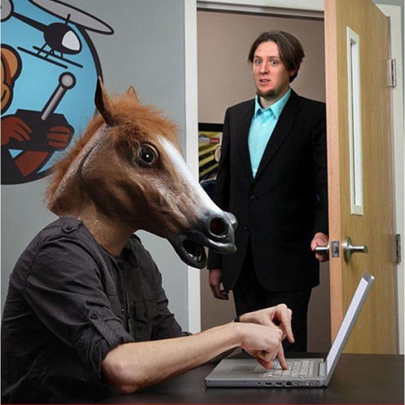 Карнавальная забавная маска лошади