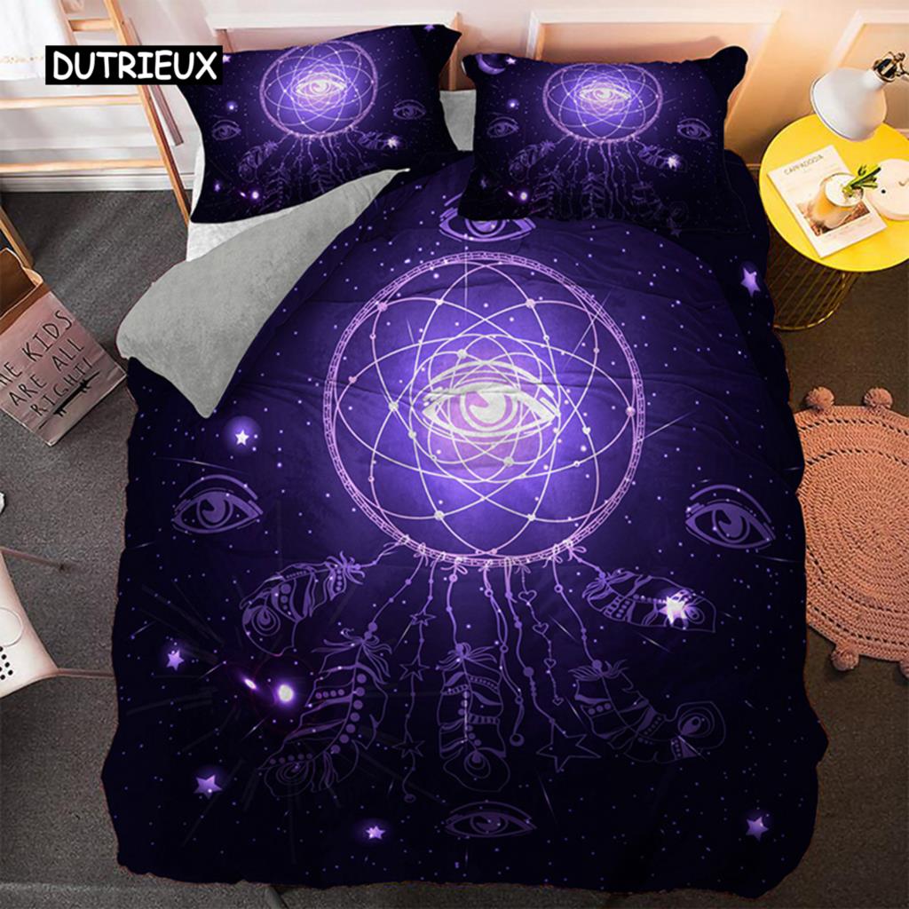 Комплект постельного белья Psychedelic Bohemian Dreamcatcher Single King Queen Size Пододеяльник с
