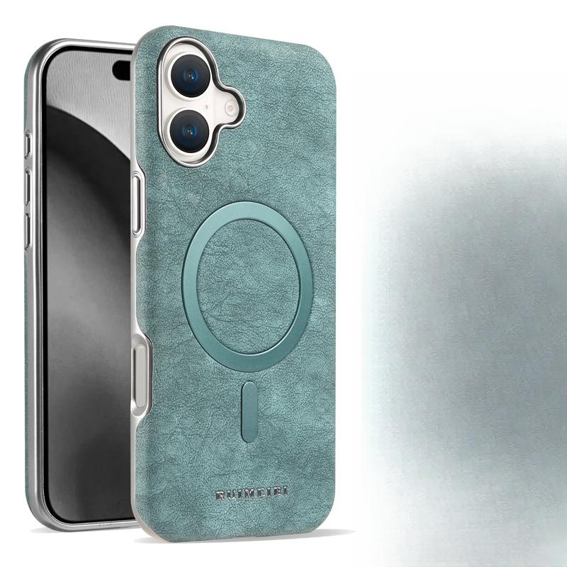 Подходит для чехлов Apple 16, замшевый iPhone15promax, магнитный, 14 полная защита, 13 противоударный, матовое гальваническое покрытие