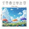 1 image - Rainy scene background picture, suitable for living room, bedroom, office, birthday celebration and home decoration