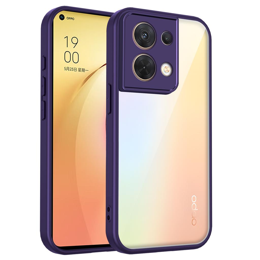 Чехол для Oppo Reno8 5G Чехол для телефона OPPO Reno 8 5G Чехол Reno8 Воздушная подушка Ударопрочный Силиконовый бампер Прозрачная матовая задняя крышка Жесткий