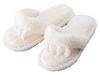 Alphax Indoor Washable Soft Pile Memory Foam Sizes Five-Toe Slippers, White, 22.0-25.0cm