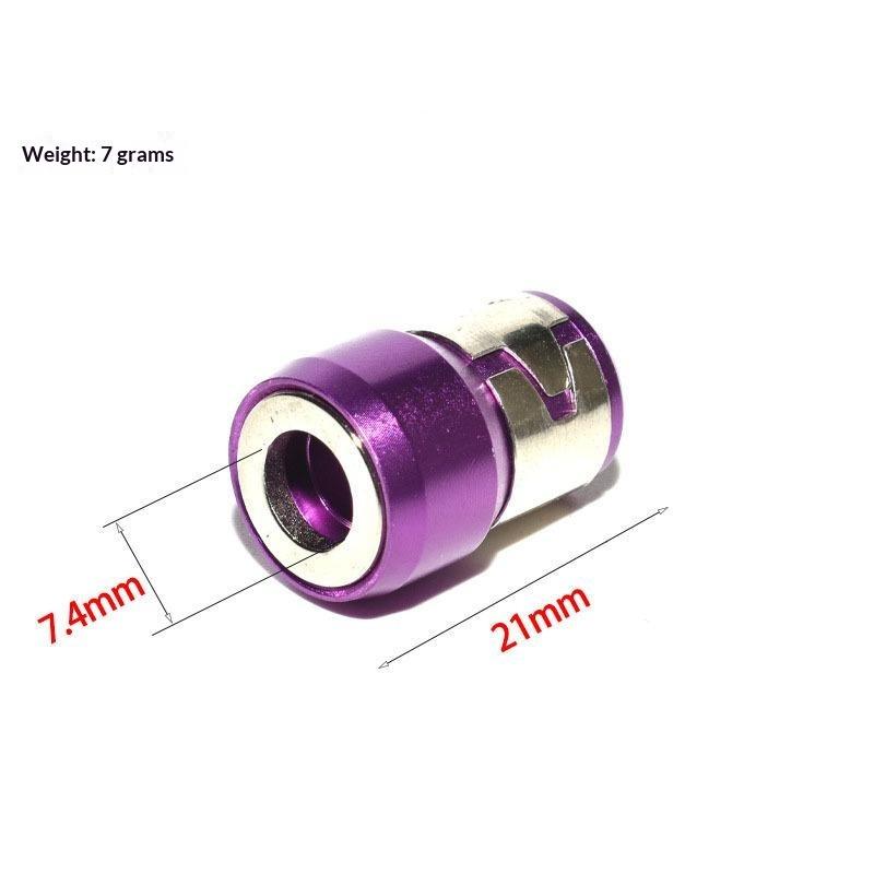 1/3/5Pcs Universal 1/4 Batch Head Colored Magnetic Coil Metal Screwdriver Head Magnetizer Electric Tool Accessory Set