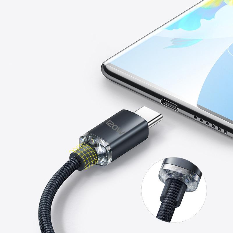 Кабель USB C — Type C мощностью 120 Вт для iPhone 15 Pro Max, Xiaomi 13, Oneplus, POCO, OPPO, PD Быстрая зарядка, USB-C Data Cord 0.25M, 1M, 1.5M, 2M