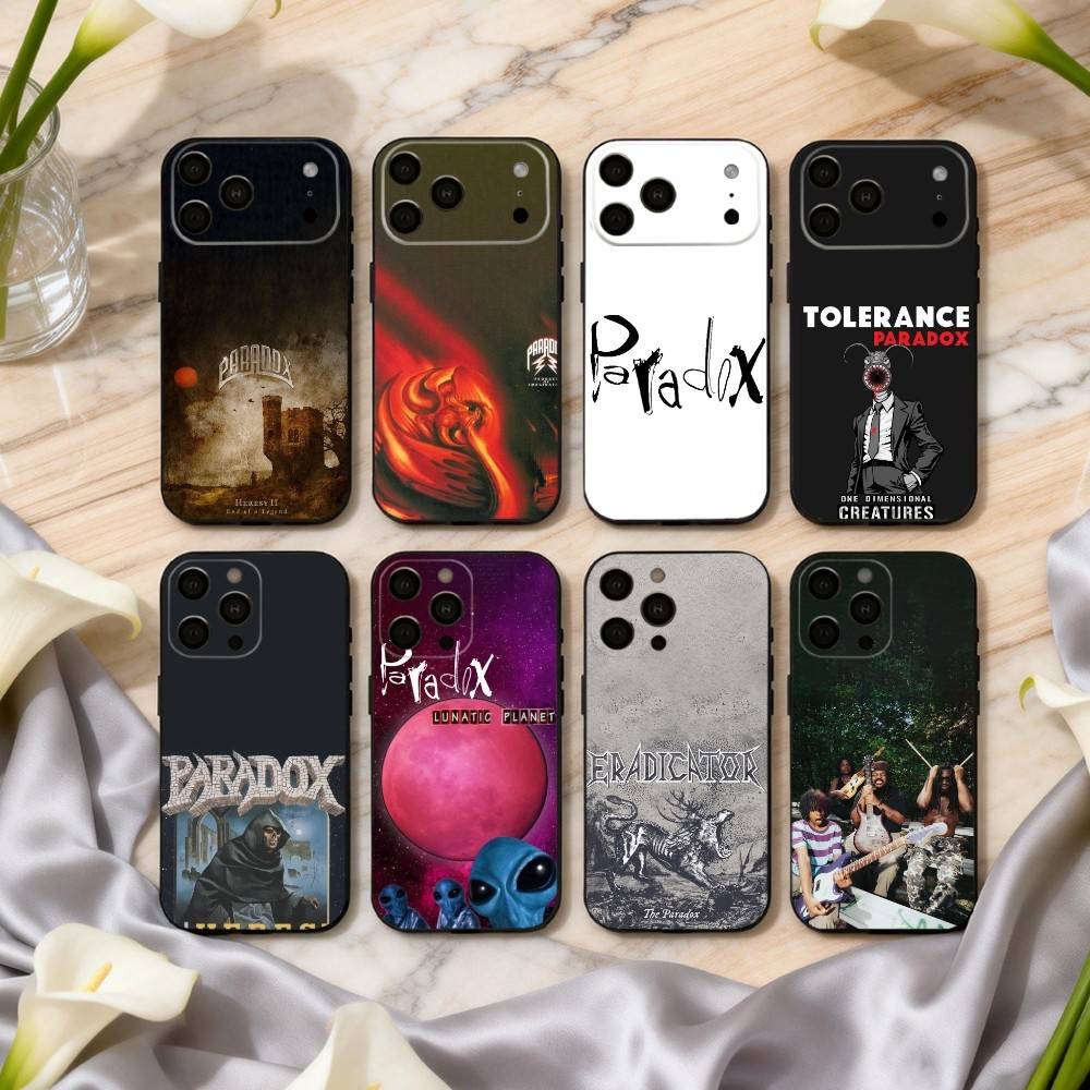 Панк Т-Парадокс Группа Чехол Для Телефона Для iPhone 17pro,16,15,14,13,12,11 Плюс,Pro Max,XS,Мягкий Силикон Черный Чехол