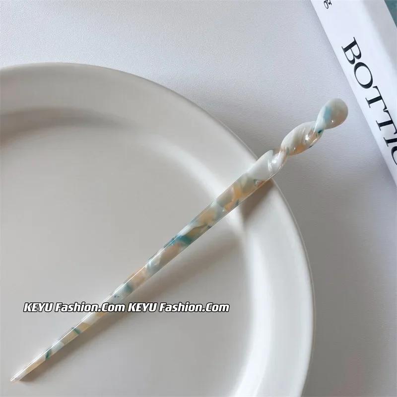 Палочки для волос в китайском стиле, винтажные палочки для еды из ацетатной смолы, женские заколки для волос, зажим для волос, головные уборы, свадебные украшения для волос, аксессуары