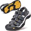 MERPHINE Summer Sports Sneaker Sandals with Toe Protection for and Outdoor Size Men's Sandals, Sandals, Walking, Fishing, Activities, Trekking, Gray,