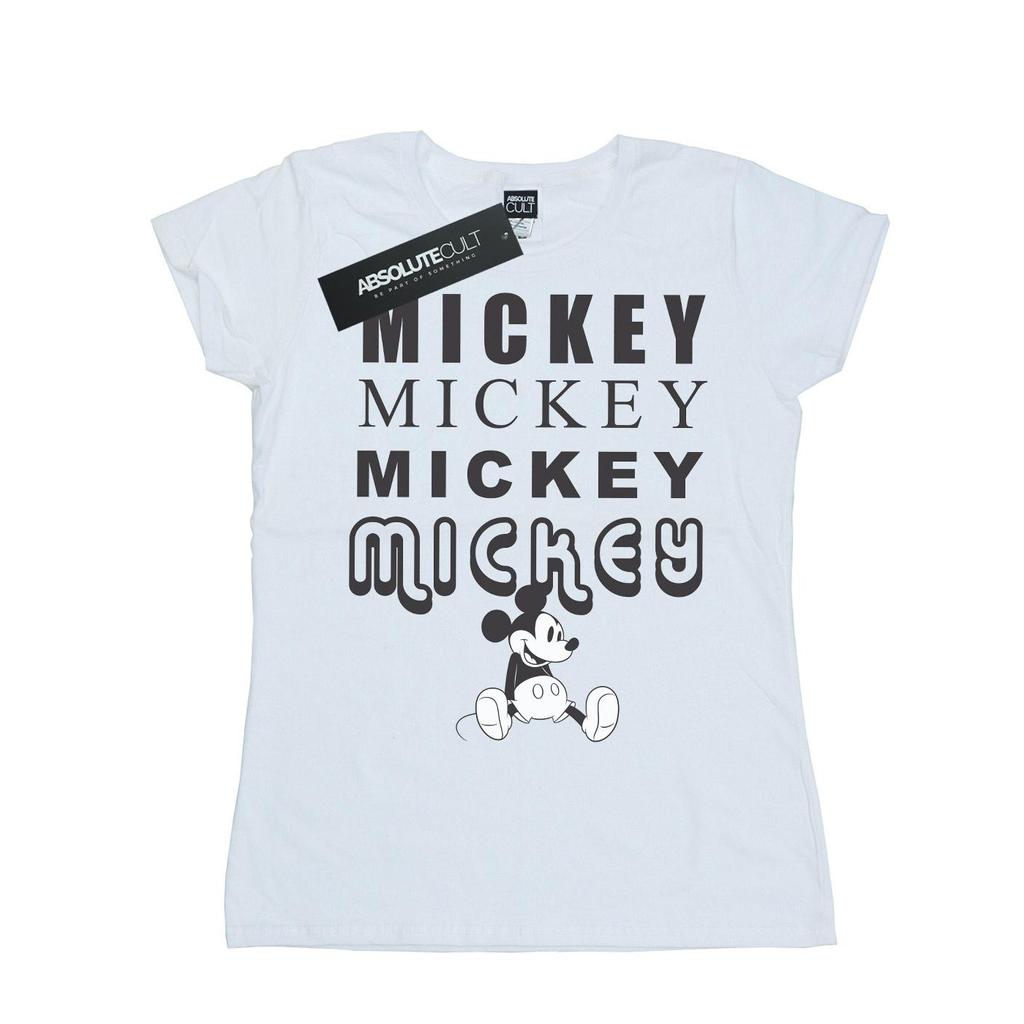 Disney Womens/Ladies Mickey Mouse Sitting Cotton T-Shirt