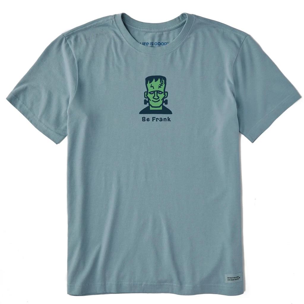 Жизнь прекрасна. Мужская футболка Be Frank Monster с коротким рукавом, цвет Дымчато-синий