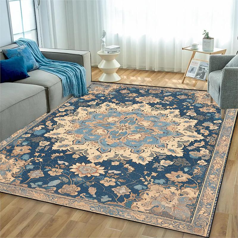 Vintage Persian Carpet for Living Room Decoration Luxury Rug Large Area Bedroom Lounge Rugs Non-slip Washable Kitchen Mat