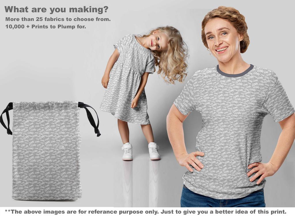 oneOone Cotton Flex Gray Fabric Valentine Sewing Fabric By The Yard Printed Diy Clothing Sewing Supplies 40 Inch