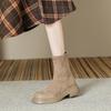 Облегающие корейская версия замшевые ботильоны с круглым носком женские ботинки-носки на толстой подошве на платформе эластичные тонкие ботинки осень и зима новые ботинки Мартин