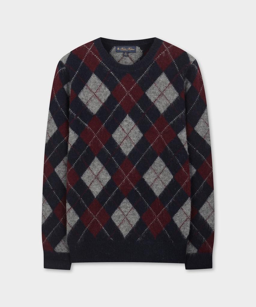 BROOKS BROTHERS Wool Argyle Pattern Crewneck Sweater (Multi) (Bbwrmmf402)