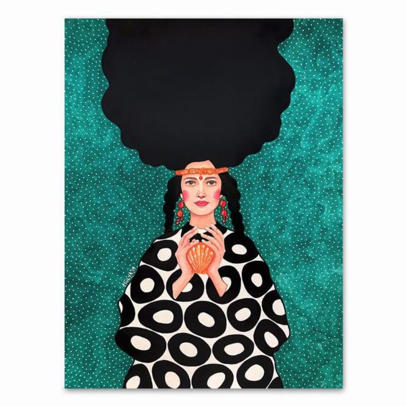 Абстрактные волосы девушки цветы птицы настенная живопись на холсте постеры на скандинавскую тематику и принты винтажные настенные панели для декора гостиной без рам