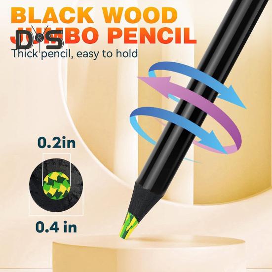 Набор из 8/12 градиентных радужных карандашей для детей и взрослых, гигантские цветные карандаши для рисования, раскрашивания, карандаши для рисования, художественные школьные принадлежности