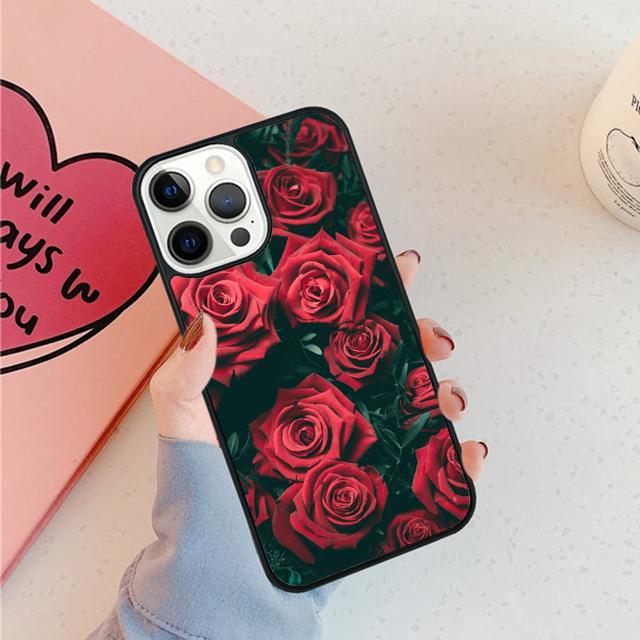 Красная Роза Чехол для Телефона Для iPhone 17 Air 15 16 11 12 13 14 Pro Max Чехол Для iPhone 17 Air Max Plus coque Fundas Оболочка