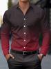 Европейская и американская мужская одежда повседневная индивидуальность модная мужская рубашка с длинным рукавом 1D цифровая печать рубашка большого размера повседневная универсальная