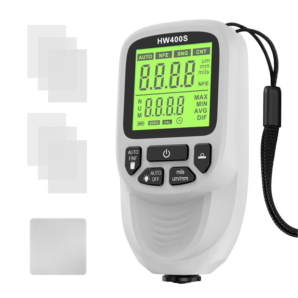 Высокоточный измеритель толщины автомобильной краски для обнаружения металлических покрытий. Толщиномеры используются черного цвета