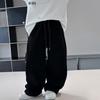 Повседневные брюки для мальчиков и девочек, осенние, модные спортивные штаны для детей, стильные широкие брюки для студентов