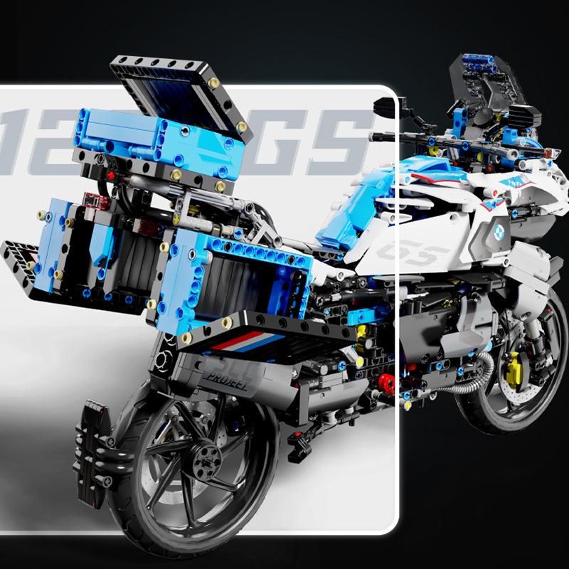 Non-Toxic 2369Pcs R1250Gs High Tech Motorcycle Building Blocks Children Toys 3D Models 1:5 Motorbike Racing Sport Car Assembly Toys Gift Set