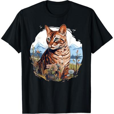 Бенгальские кошки Футболка с бенгальской кошкой