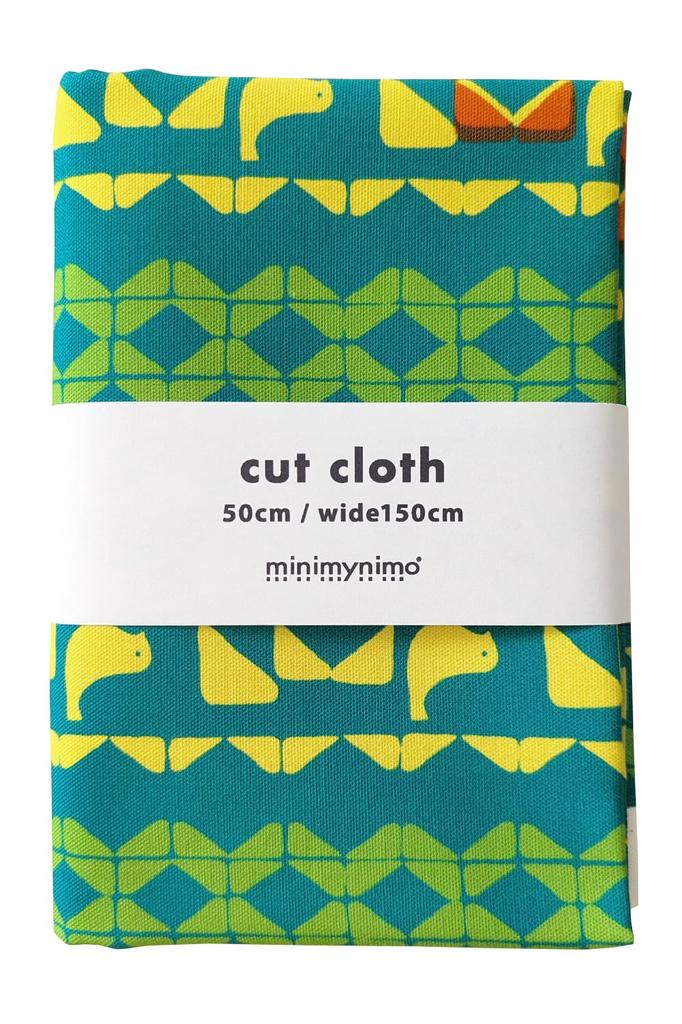 minimynimo Nordic Pattern Cut Cloth Scraps for DIY Cotton Oxford Crafts, (Brickbird Green, 50x150cm)