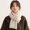 Solid Color Knitting Wool Scarf Cold-proof Winter Warmer Scarf Long Thickened Neckscarf  Autumn
