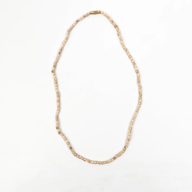 Кантхи из туласи – Ожерелье из бусин из настоящего дерева туласи для индуистской молитвы, духовного исцеления и медитации Мала – Религиозный подарок для мужчин и женщин